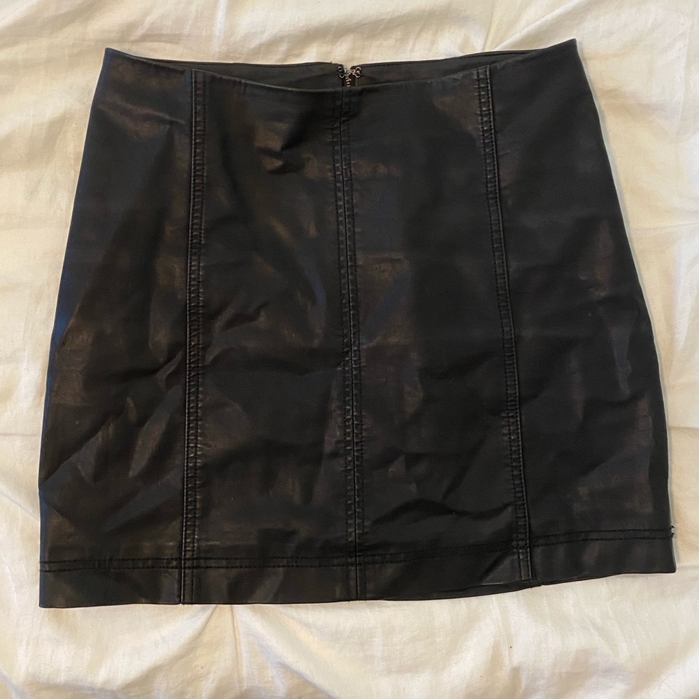 Free People pleather skirt